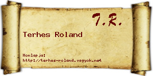 Terhes Roland névjegykártya