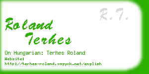 roland terhes business card